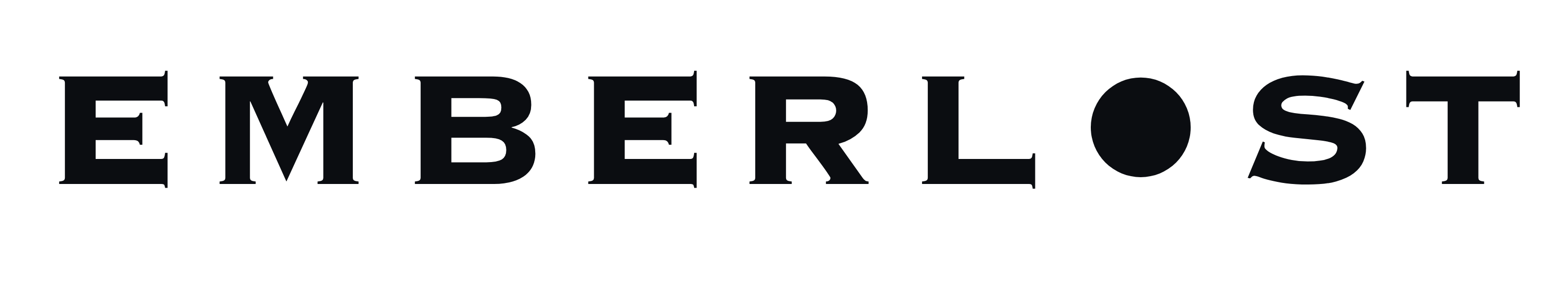 EMBERLOST monochrome logo, black